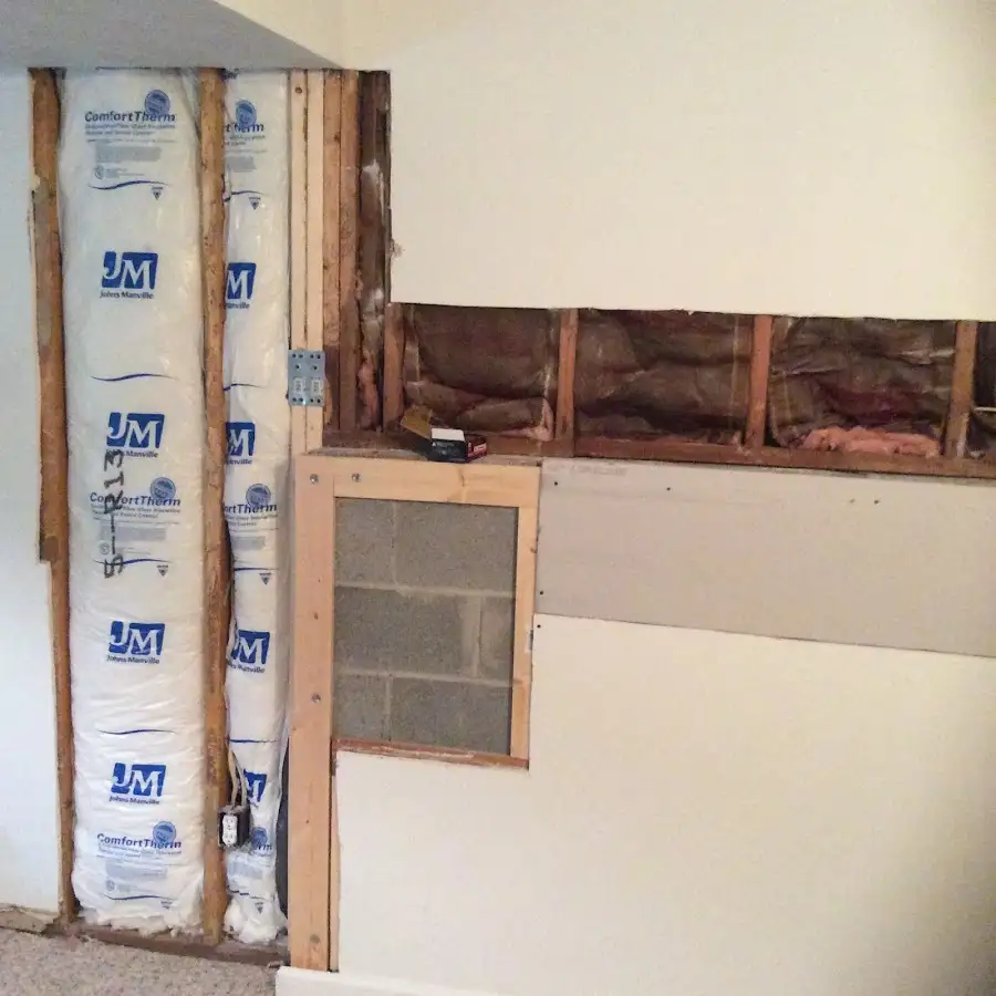 Wall insulation replacement during Contents Cleaning & Restoration in Middlesborough